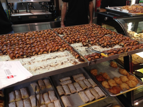 Oodles of rugelach filled the counter.